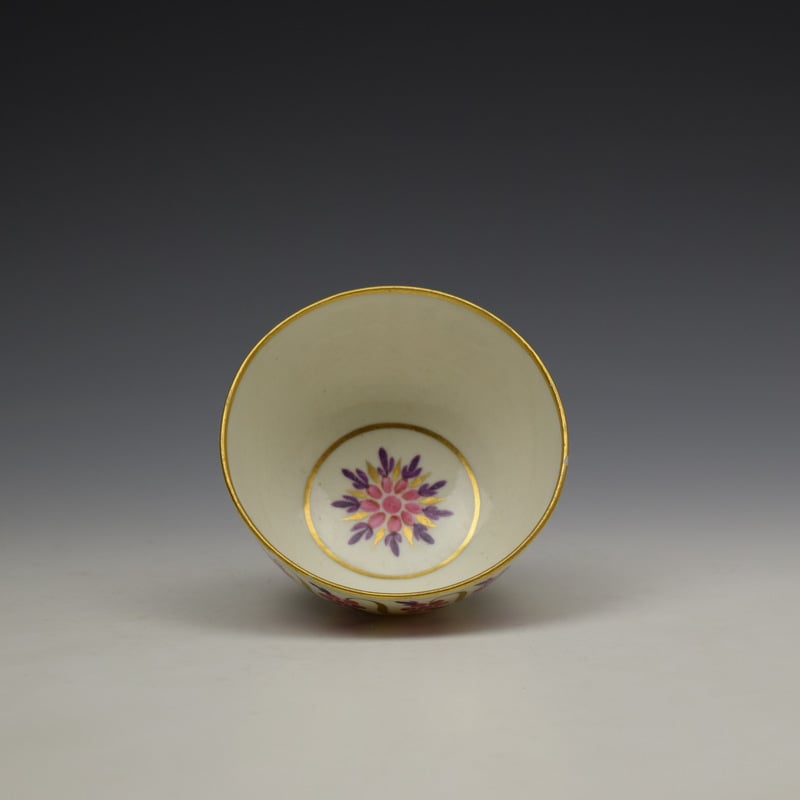 Caughley Floral Banded Swags Pattern Teabowl and Saucer c1790 (5)