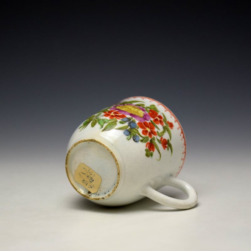 Bow Floral Coffee Cup c1765 (6)