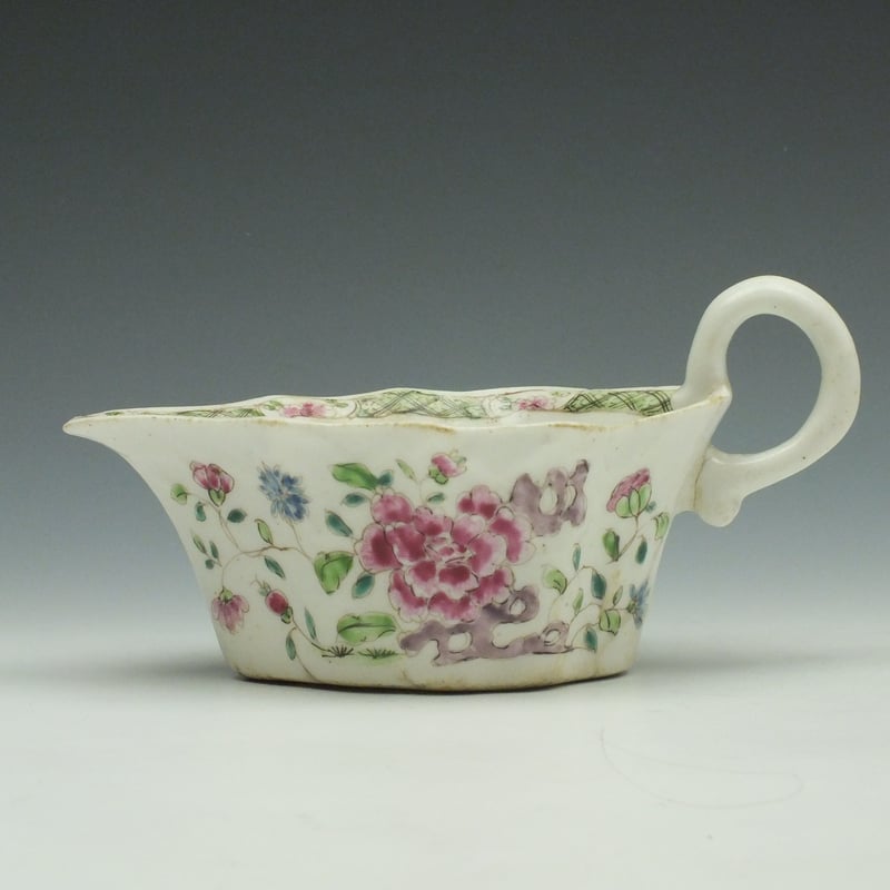 Floral Pattern Creamboat c1755-60