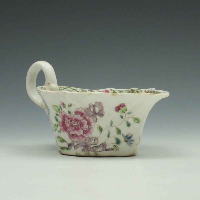 Bow Floral Pattern Creamboat c1760 (3)