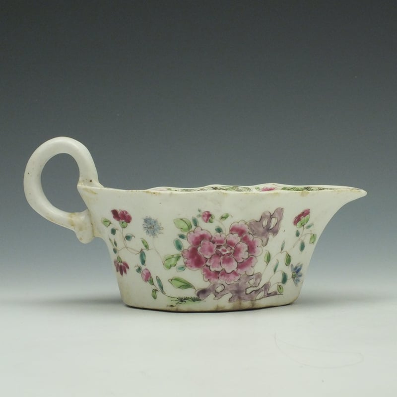 Bow Floral Pattern Creamboat c1760 (4)