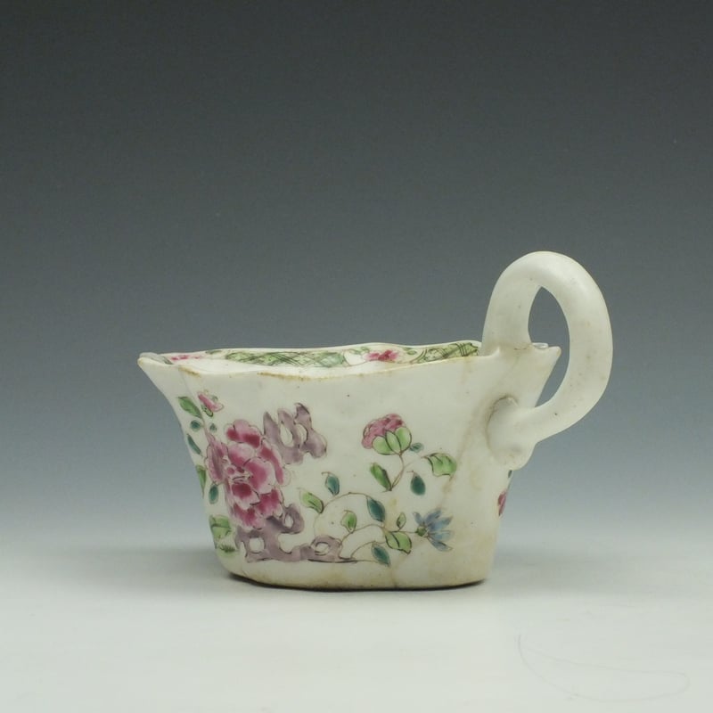 Bow Floral Pattern Creamboat c1760 (6)