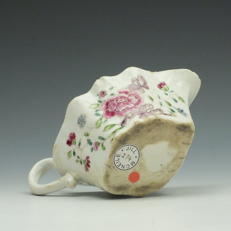 Bow Floral Pattern Creamboat c1760 (8)