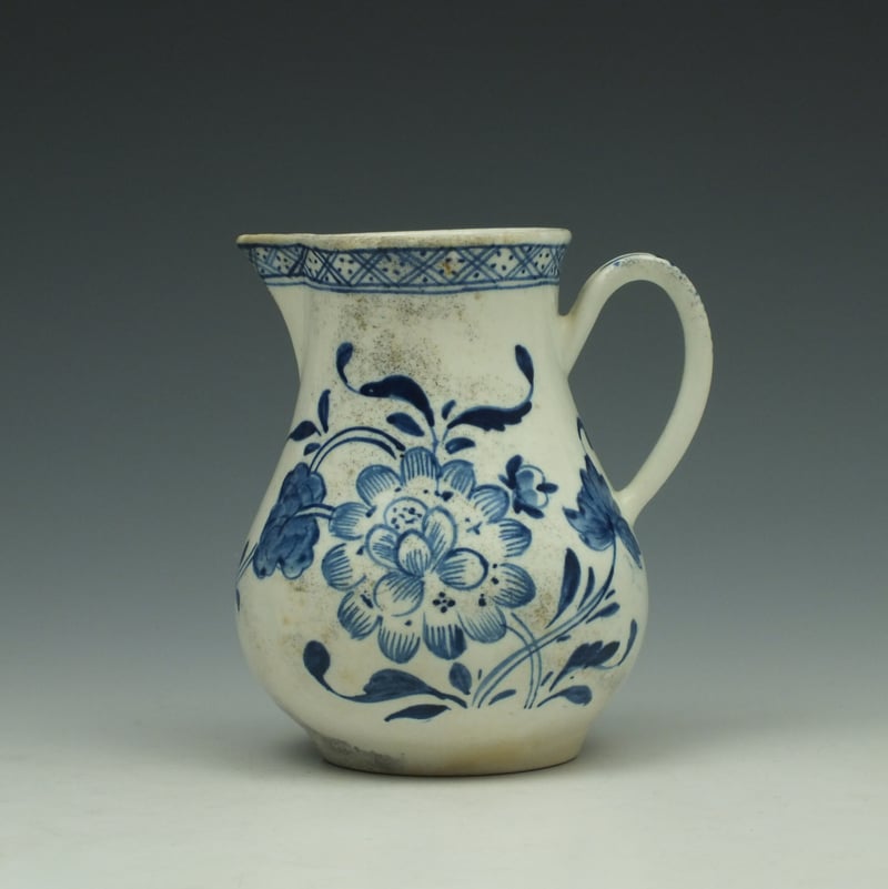 Isleworth Floral Pattern Sparrow Beak Jug c1770