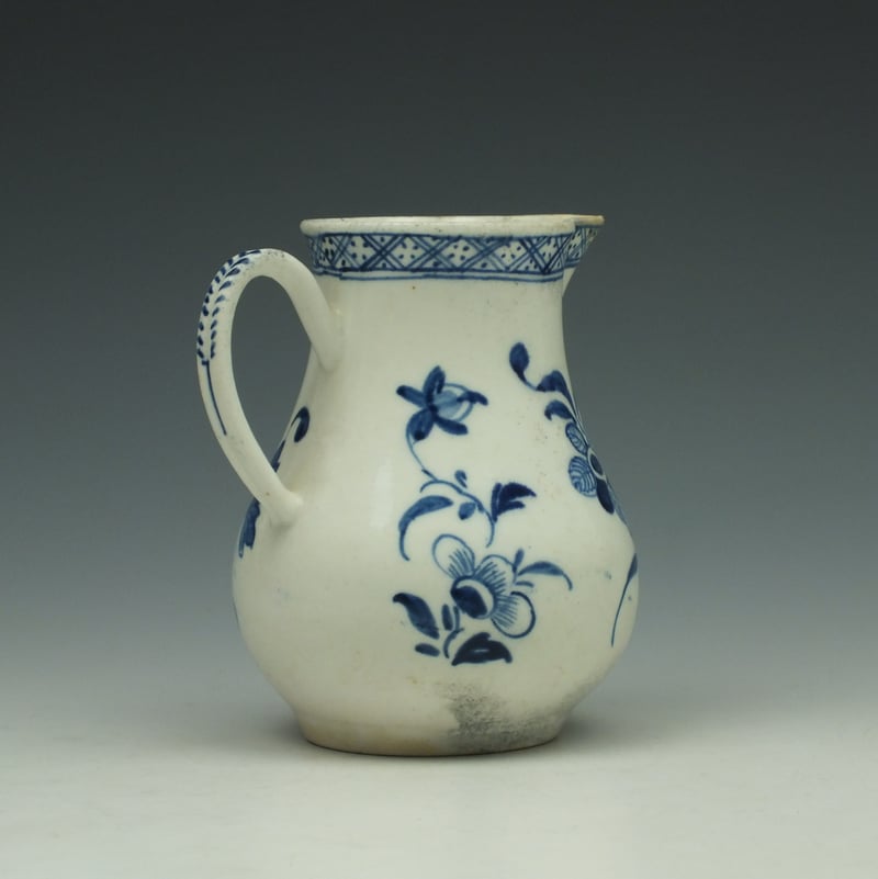 Isleworth Porcelain Floral Pattern Sparrow Beak Jug c1770 (4)