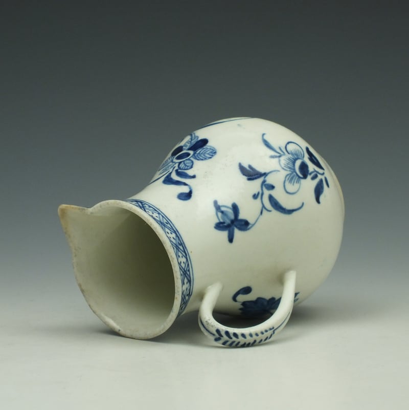 Isleworth Porcelain Floral Pattern Sparrow Beak Jug c1770 (6)