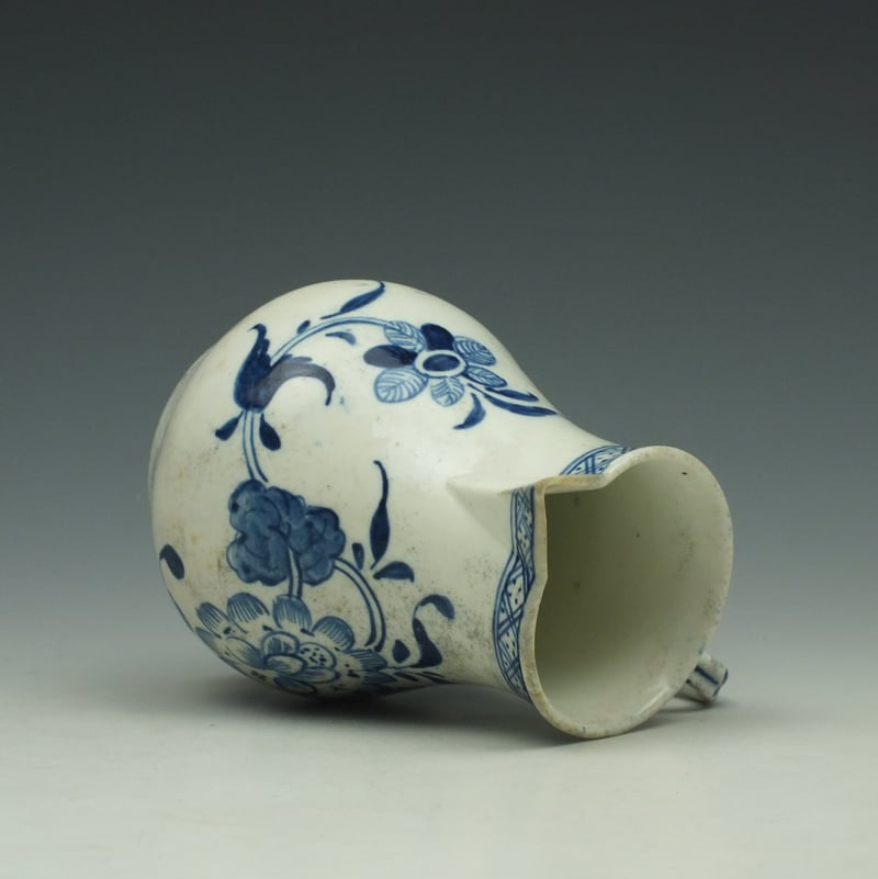 Isleworth Porcelain Floral Pattern Sparrow Beak Jug c1770 (7)