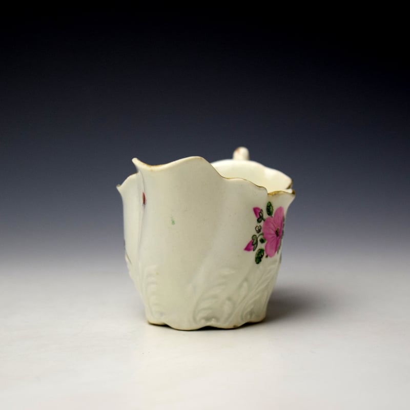 Worcester Floral Pattern Chelsea Ewer c1775-85 (2)