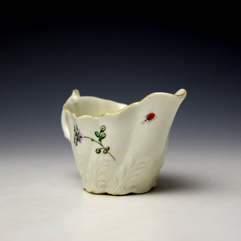 Worcester Floral Pattern Chelsea Ewer c1775-85 (3)