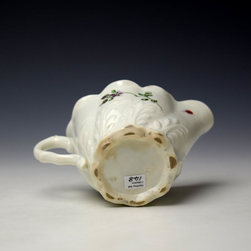 Worcester Floral Pattern Chelsea Ewer c1775-85 (8)