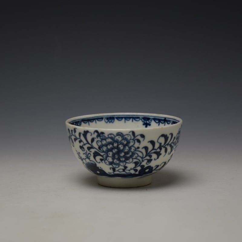 Flowering Peony and Holed Root Pattern Teabowl and Saucer c1775-80 - Image 2
