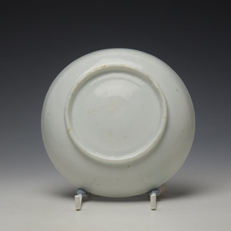 Flowering Peony and Holed Root Pattern Teabowl and Saucer c1775-80 - Image 9