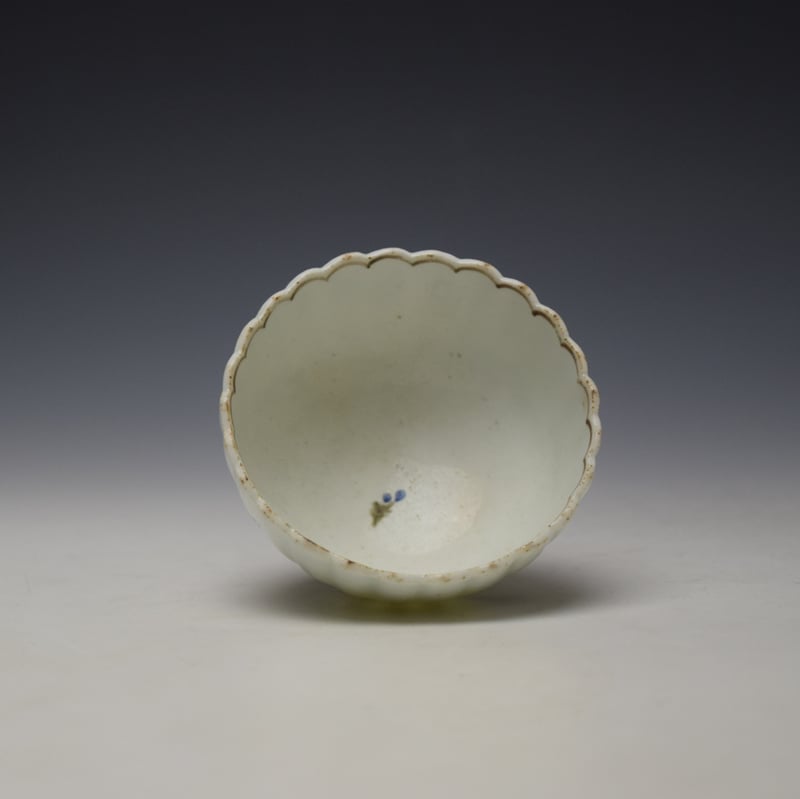 Lowestoft fluted floral teabowl and saucer c1785-90 (6)