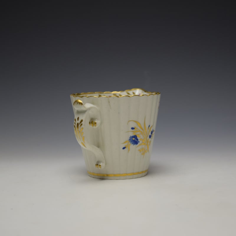 Caughley Gilded Floral Pattern Cream Jug c1785-95 (4)