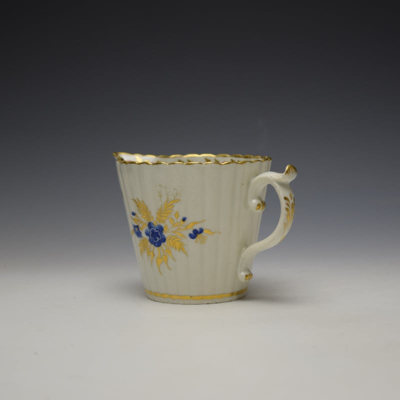 Caughley Gilded Floral Pattern Cream Jug c1785-95 (5)