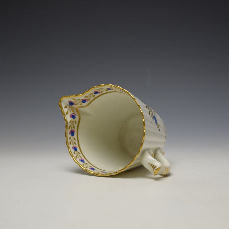 Caughley Gilded Floral Pattern Cream Jug c1785-95 (6)