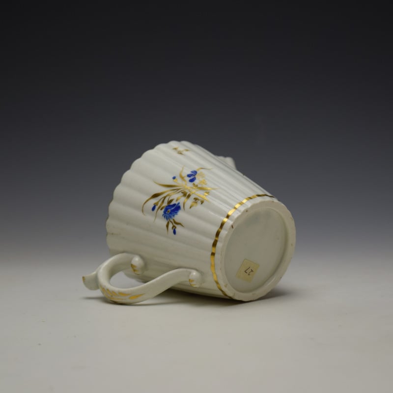 Caughley Gilded Floral Pattern Cream Jug c1785-95 (7)