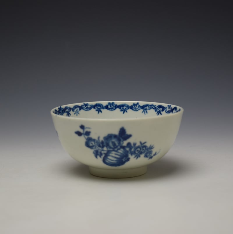 Fruit and Wreath Pattern Sugar Bowl c1775-80