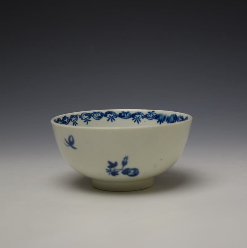 Worcester Fruit and Wreath Pattern Sugar Bowl c1775-80 (3)