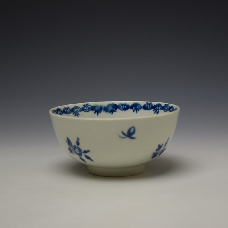 Worcester Fruit and Wreath Pattern Sugar Bowl c1775-80 (4)