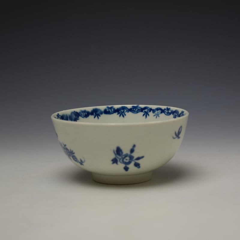 Worcester Fruit and Wreath Pattern Sugar Bowl c1775-80 (5)