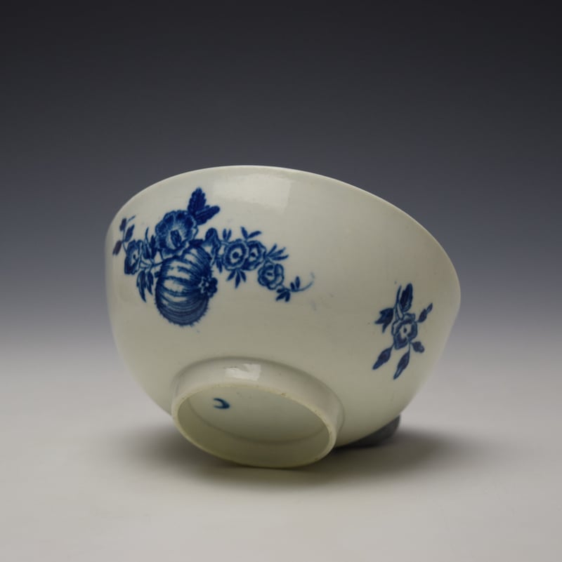 Worcester Fruit and Wreath Pattern Sugar Bowl c1775-80 (7)