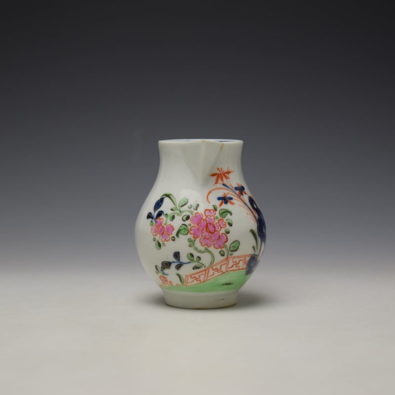 Lowestoft Green Redgrave Pattern Sparrow Beak Jug c1775-85 (3)