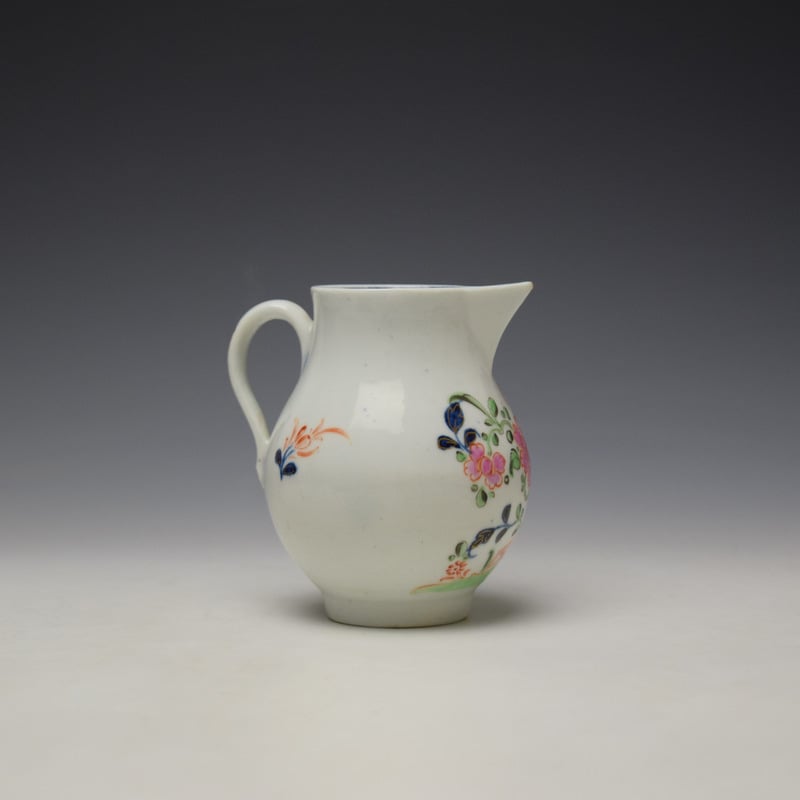 Lowestoft Green Redgrave Pattern Sparrow Beak Jug c1775-85 (4)