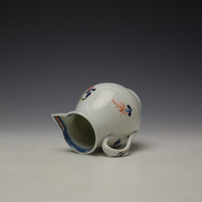 Lowestoft Green Redgrave Pattern Sparrow Beak Jug c1775-85 (7)