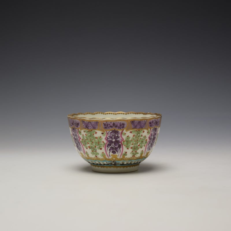 Worcester Hop Trellis Pattern Teacup c1775 (2)