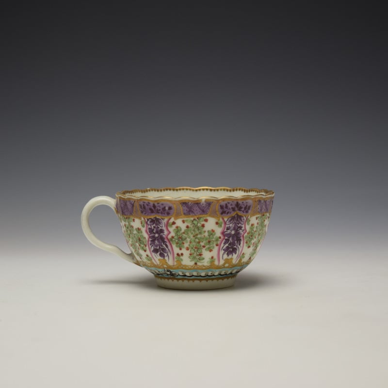 Worcester Hop Trellis Pattern Teacup c1775 (3)