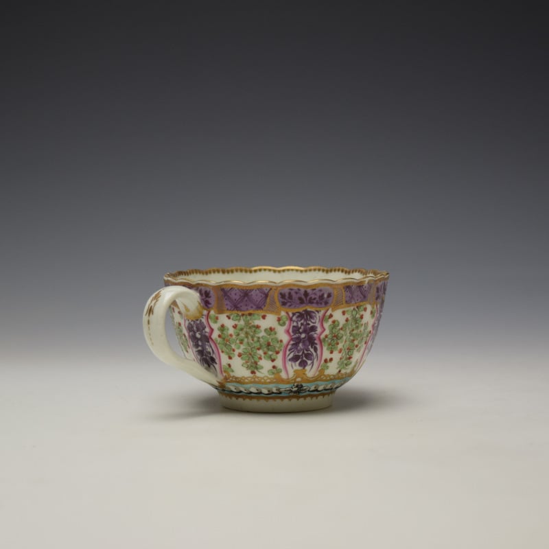 Worcester Hop Trellis Pattern Teacup c1775 (4)