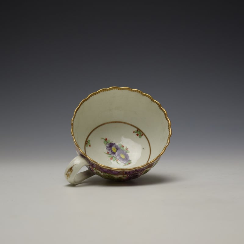 Worcester Hop Trellis Pattern Teacup c1775 (5)