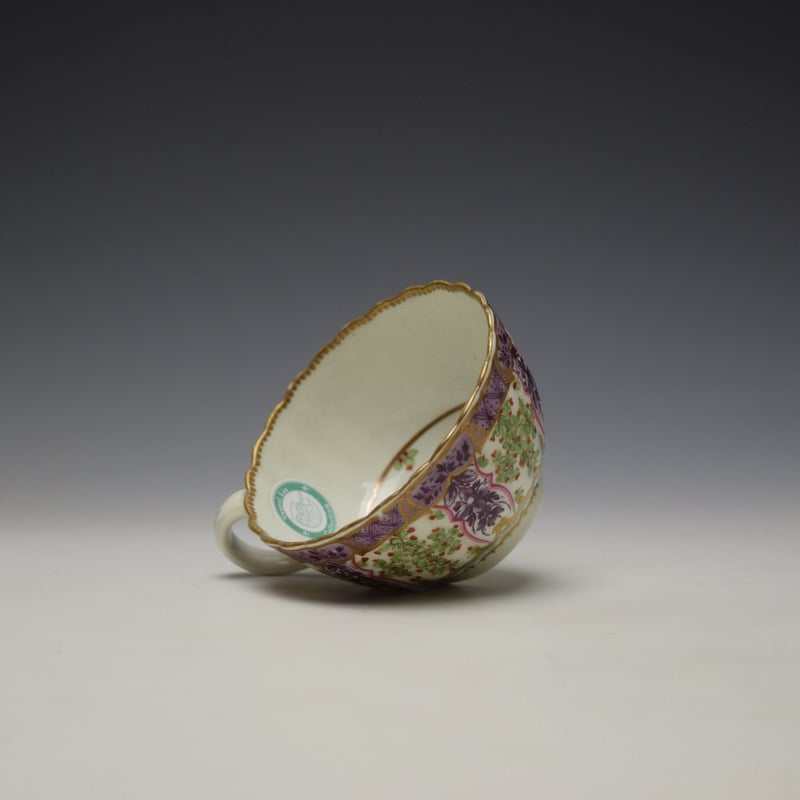 Worcester Hop Trellis Pattern Teacup c1775 (6)