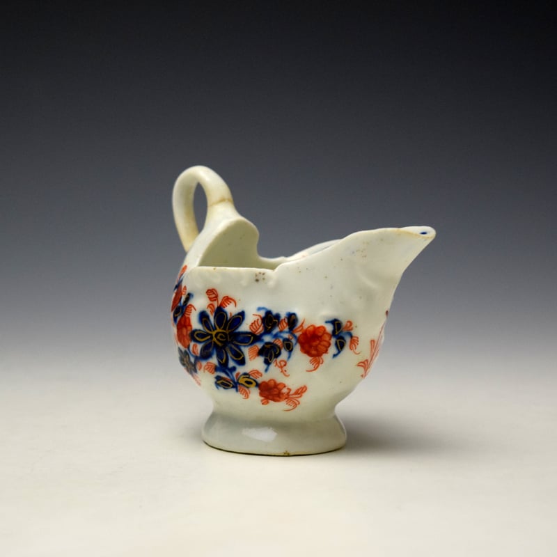 Lowestoft Imari Floral Pattern Dolphin Ewer c1785 (3)