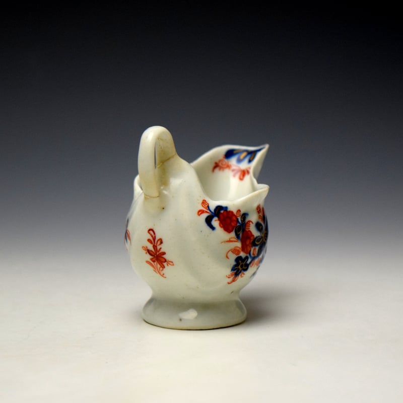 Lowestoft Imari Floral Pattern Dolphin Ewer c1785 (5)