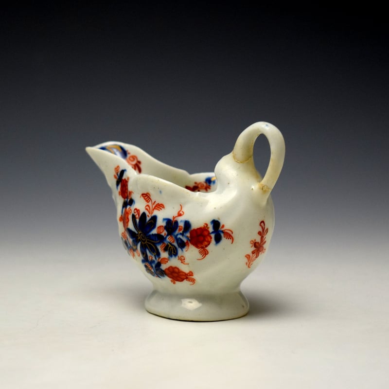 Lowestoft Imari Floral Pattern Dolphin Ewer c1785 (6)