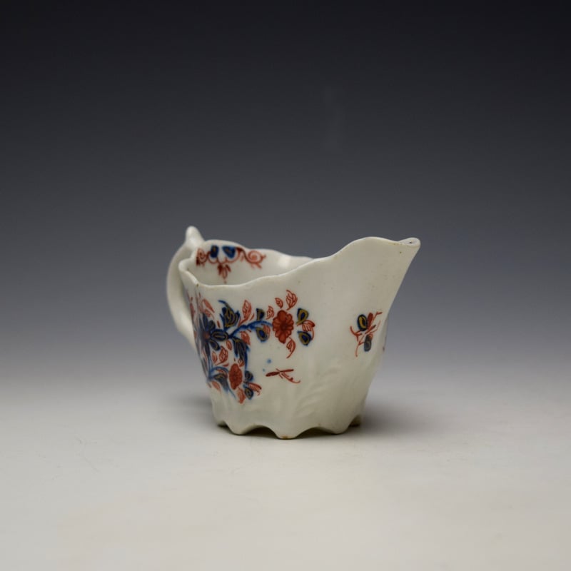 Lowestoft Imari Floral Pattern Low Chelsea Ewer c1775-85 (3)