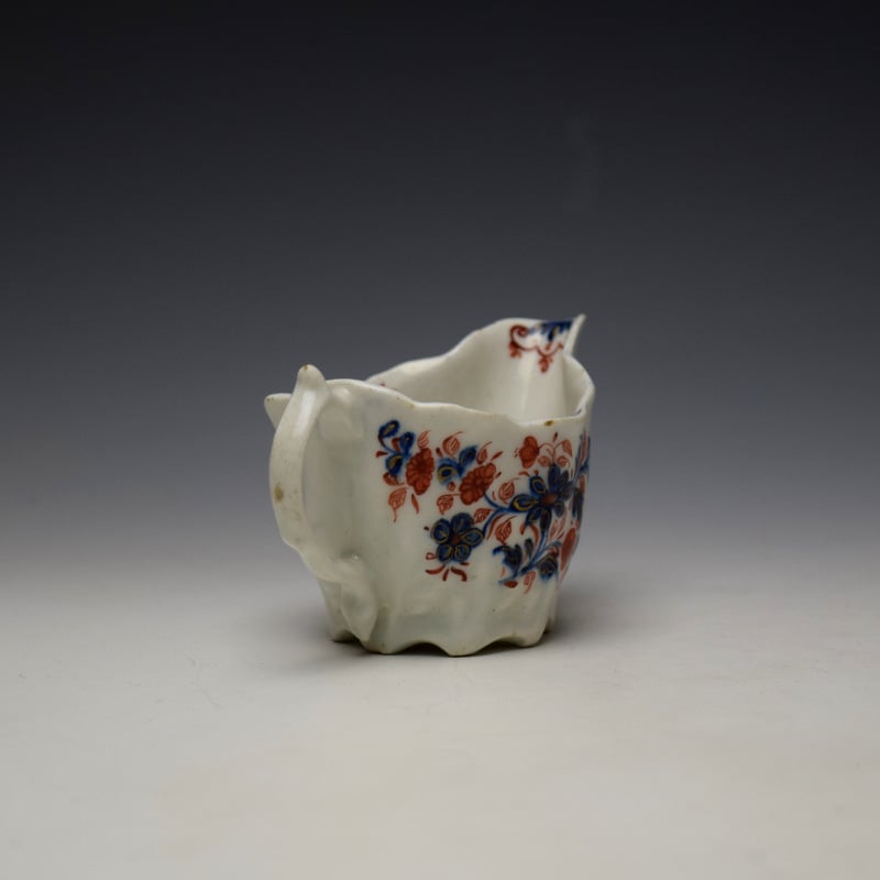 Lowestoft Imari Floral Pattern Low Chelsea Ewer c1775-85 (5)