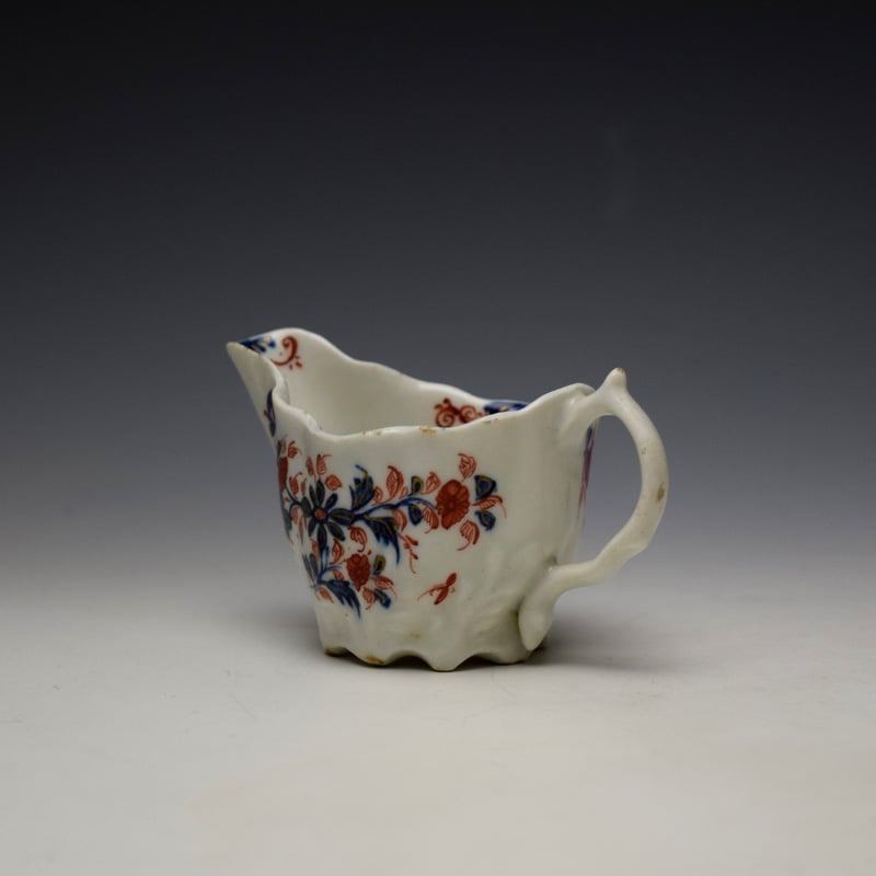 Lowestoft Imari Floral Pattern Low Chelsea Ewer c1775-85 (6)