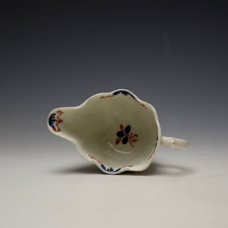 Lowestoft Imari Floral Pattern Low Chelsea Ewer c1775-85 (7)
