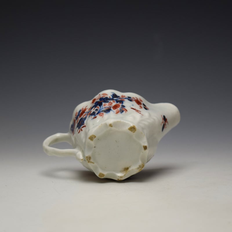 Lowestoft Imari Floral Pattern Low Chelsea Ewer c1775-85 (8)