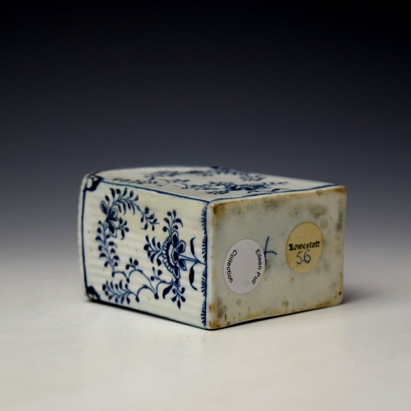 Lowestoft Imortelle Pattern Tea Canister c1770-75 (6)