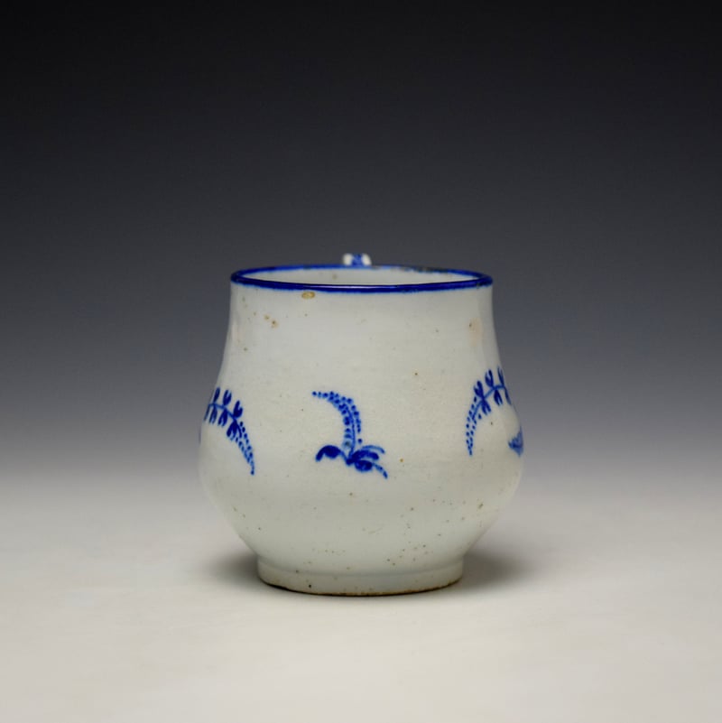 Isleworth Chantilly Sprigs Pattern Custard Cup c1775 (3)