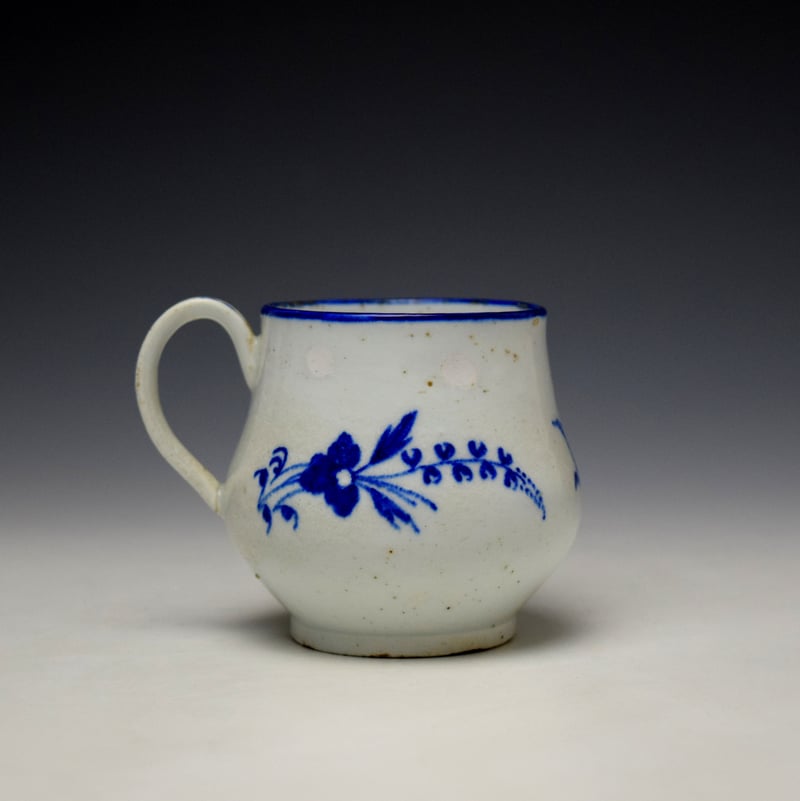 Isleworth Chantilly Sprigs Pattern Custard Cup c1775 (4)