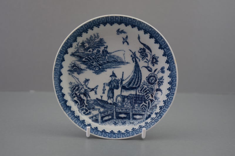Isleworth Very Rare Fisherman Pattern Saucer, C1785
