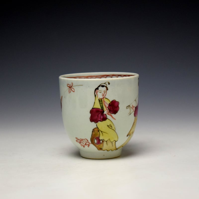 Liverpool James Pennington Mandarin Flute Player Pattern c1768-72 (2)