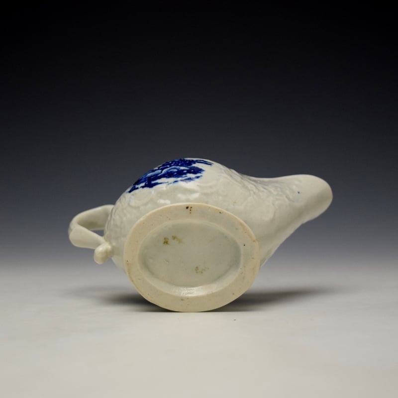 Liverpool John Pennington Chinese Lady and Boy With Bird Pattern Creamboat c1780-90 (10)