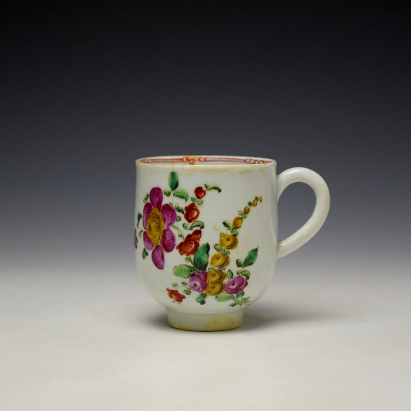 John Pennington Floral Pattern Coffee Cup c1770-75
