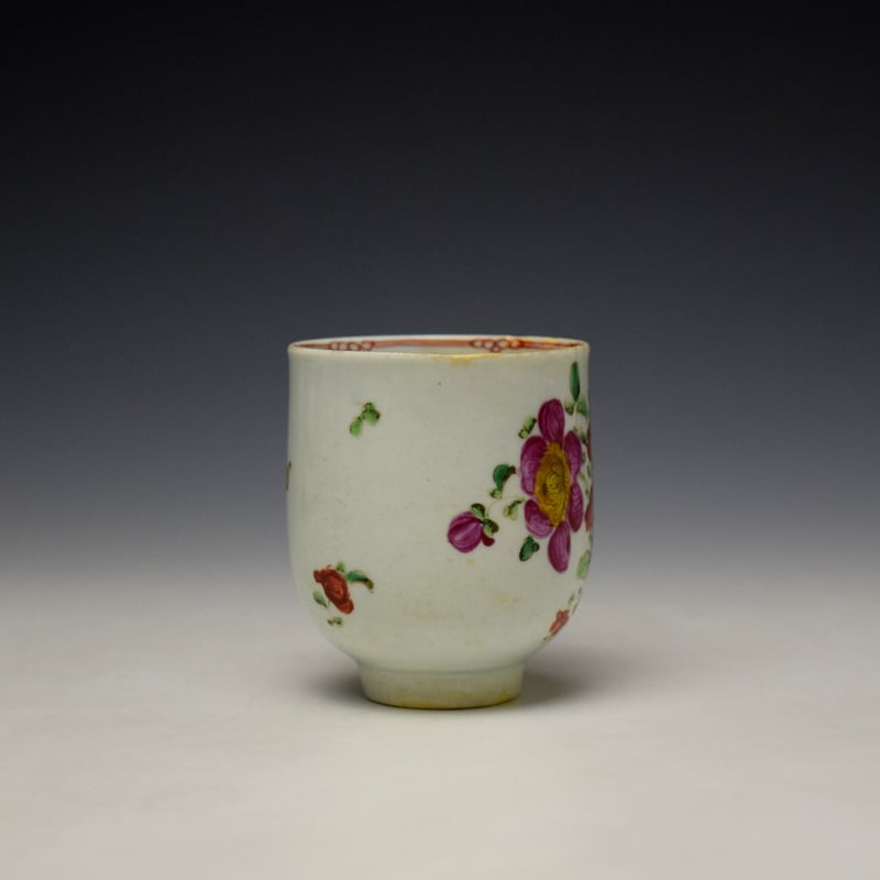 Liverpool John Pennington Floral Pattern Coffee Cup c1770-75 (2)